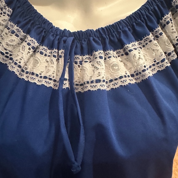Vintage Blue Partner Please by Malco Modes Square Dance Set Size M w/ Bloomers - Picture 2 of 8